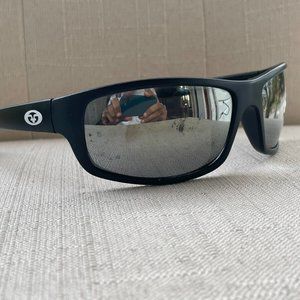 Flying Fisherman Men Sunglasses Black Frame SLACK TIDE Eye Wear Mirror Lenses